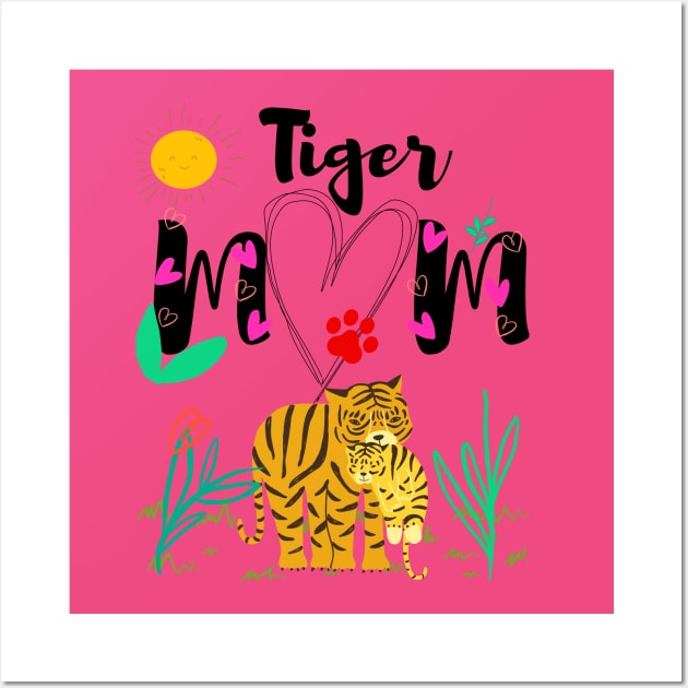 Tiger Mom | Shabby Chic Srcibble Scrabble Wall Art by Lune De Boheme